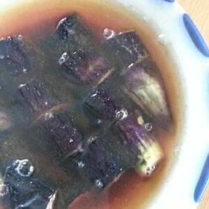 冷めてもおいしい　《揚げ茄子の煮びたし》